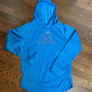 Adidas Girls XL Blue Hi-Low Hoodie